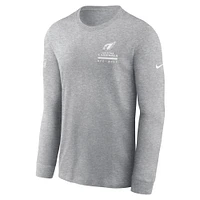 Men's Nike Gray Arizona Cardinals Sideline Performance Long Sleeve T-Shirt
