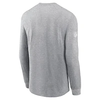Men's Nike Gray Arizona Cardinals Sideline Performance Long Sleeve T-Shirt