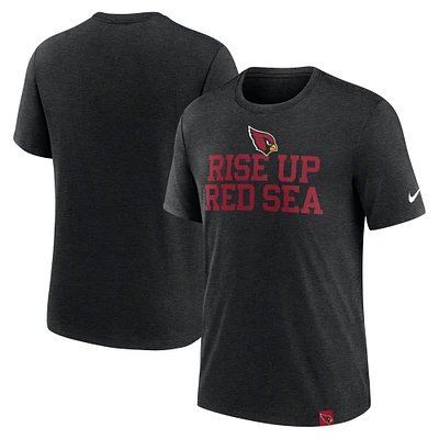 Men's Nike Heather Black Arizona Cardinals Blitz Tri-Blend T-Shirt