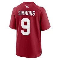 Men's Nike Isaiah Simmons Cardinal Arizona Cardinals Game Player Jersey