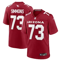 Maillot de match l'équipe Nike Lachavious Simmons Cardinal Arizona Cardinals pour homme