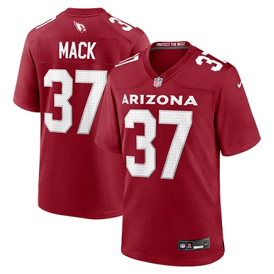 Maillot de match l'équipe Nike Marlon Mack Cardinal des Arizona Cardinals pour homme