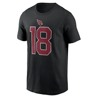 Men's Nike Marvin Harrison Jr. Black Arizona Cardinals Player Name & Number T-Shirt