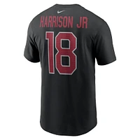 Men's Nike Marvin Harrison Jr. Black Arizona Cardinals Player Name & Number T-Shirt