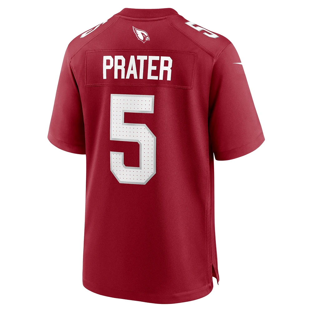 Maillot de match l'équipe des Cardinals l'Arizona Matt Prater pour homme Nike