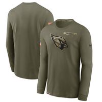 Men's Nike Olive Arizona Cardinals 2021 Salute To Service - Performance Long Sleeve T-Shirt