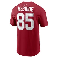 Men's Nike Trey McBride Cardinal Arizona Cardinals Name & Number T-Shirt