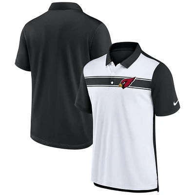 Men's Nike  White/Black Arizona Cardinals Rewind Pique Polo