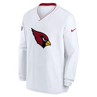 Men's Nike White Arizona Cardinals 2023/24 Sideline Repel V-Neck Long Sleeve Pullover Windshirt