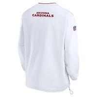 Men's Nike White Arizona Cardinals 2023/24 Sideline Repel V-Neck Long Sleeve Pullover Windshirt