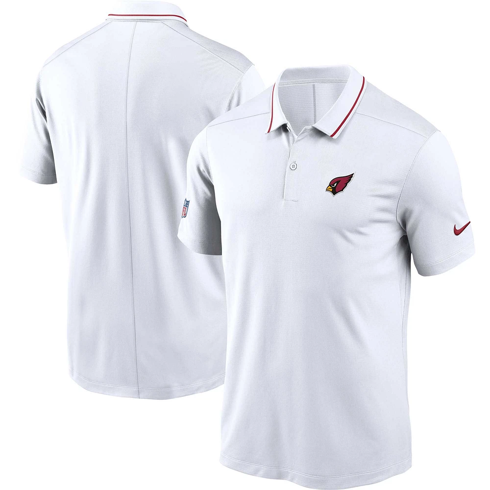 Polo Nike Arizona Cardinals Sideline Victory Performance pour homme - Blanc