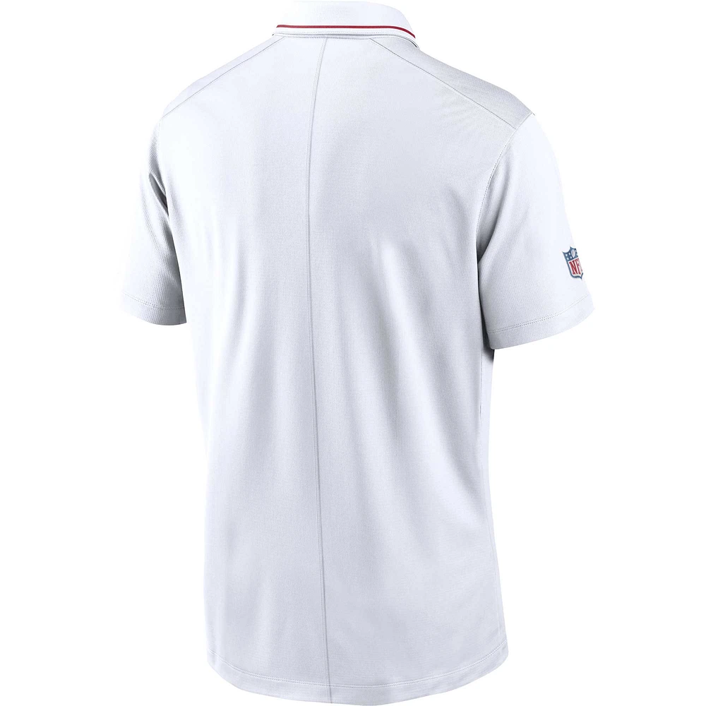 Polo Nike Arizona Cardinals Sideline Victory Performance pour homme - Blanc