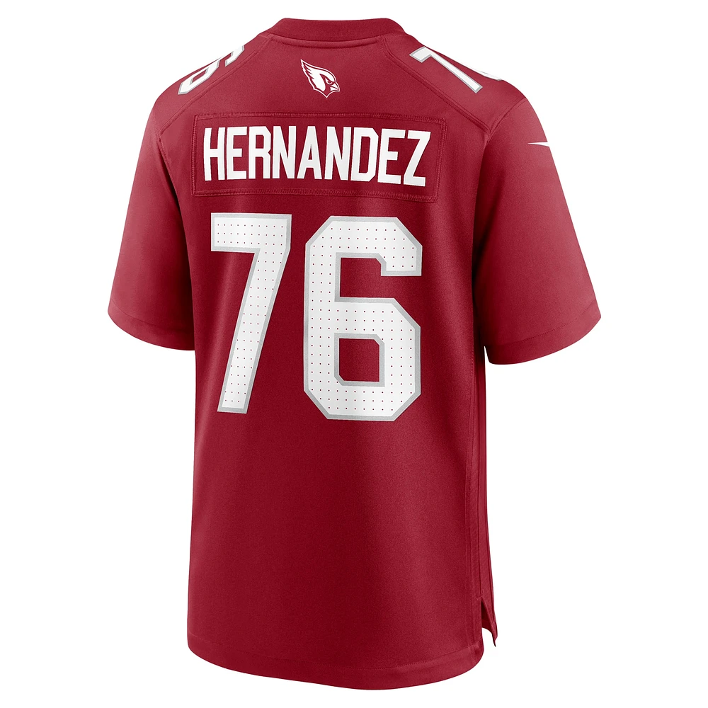 Men's Nike Will Hernandez  Cardinal Arizona Cardinals Team Game Jersey