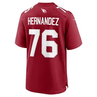 Men's Nike Will Hernandez  Cardinal Arizona Cardinals Team Game Jersey