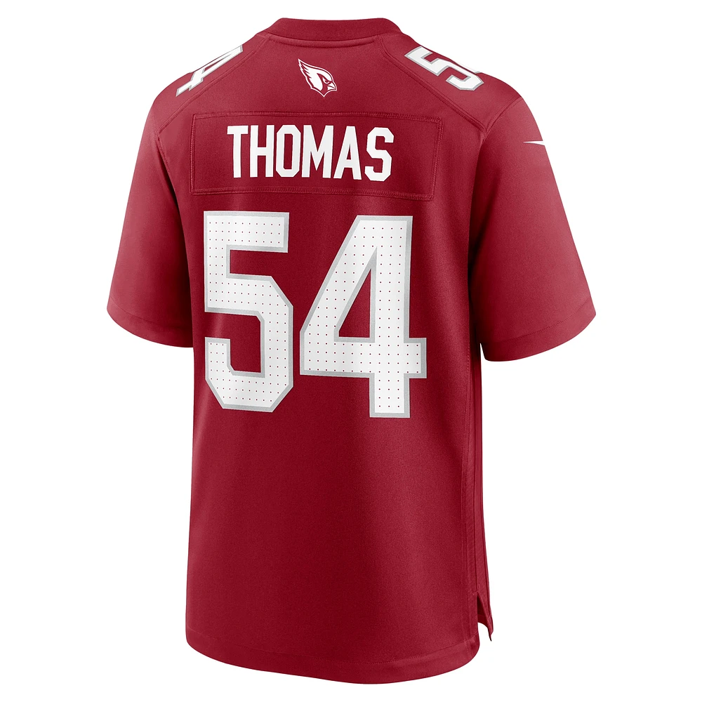 Maillot de match d'équipe Nike Xavier Thomas Cardinal Arizona Cardinals pour homme