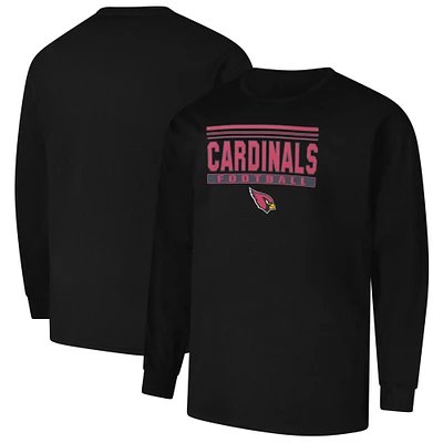 T-shirt à manches longues Pop Big & Tall pour homme, profil noir, Arizona Cardinals