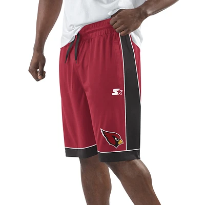 Short de mode préféré des fans Arizona Cardinals Starter Cardinal/Noir pour hommes