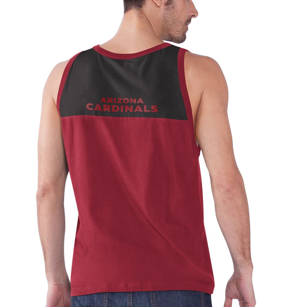 Men's Starter Cardinal/Black Arizona Cardinals Touchdown Fashion - Tank Top