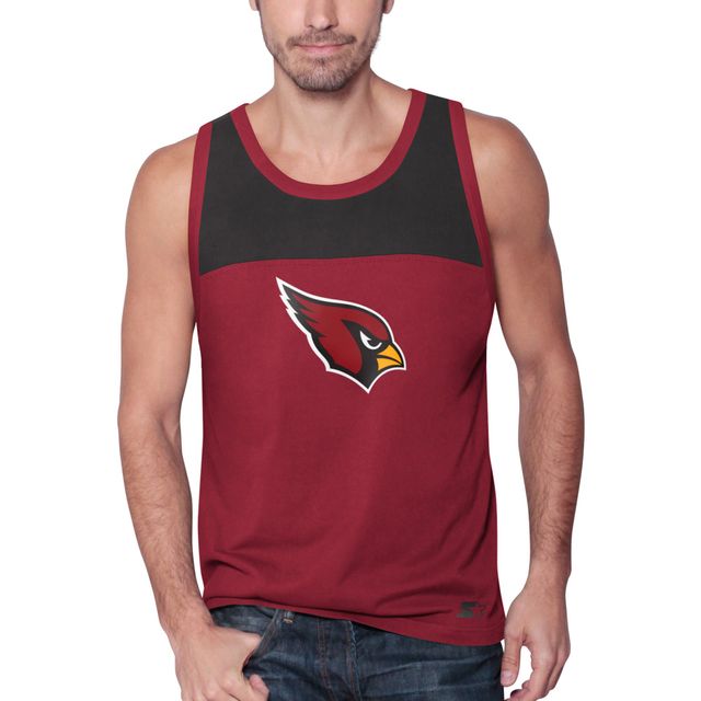 Démarreur Cardinal/Noir Arizona Cardinals Touchdown Fashion pour homme - Débardeur