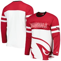 Men's Starter Cardinal/White Arizona Cardinals Halftime Long Sleeve T-Shirt