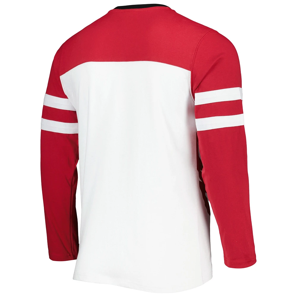 Men's Starter Cardinal/White Arizona Cardinals Halftime Long Sleeve T-Shirt