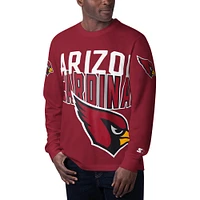 Starter Cardinal Arizona Cardinals Clutch Hit T-shirt à manches longues pour homme