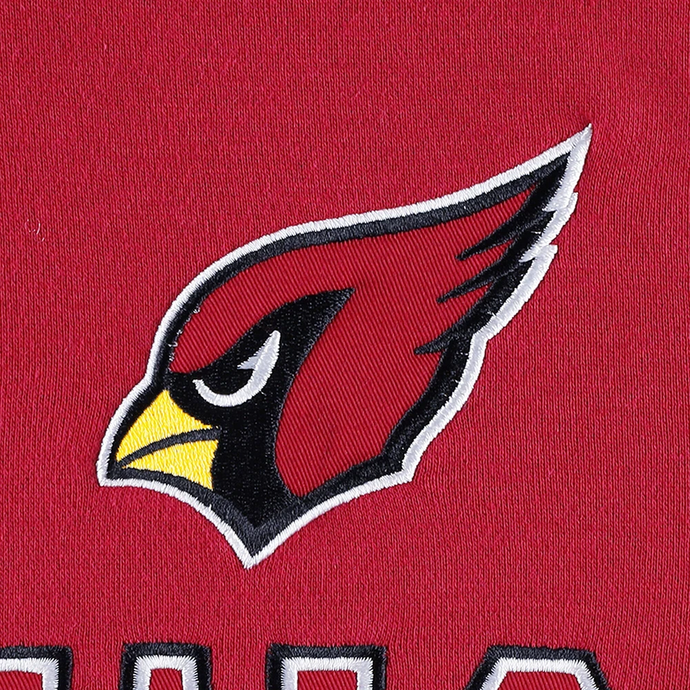 Men's Starter Cardinal Arizona Cardinals Draft Fleece Raglan Pullover Hoodie