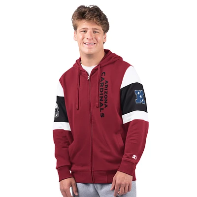 Sweat à capuche zippé Extreme pour homme Starter Cardinal Arizona Cardinals