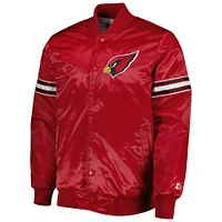 Starter Cardinal Arizona Cardinals The Pick and Roll Veste à boutons-pression pour homme