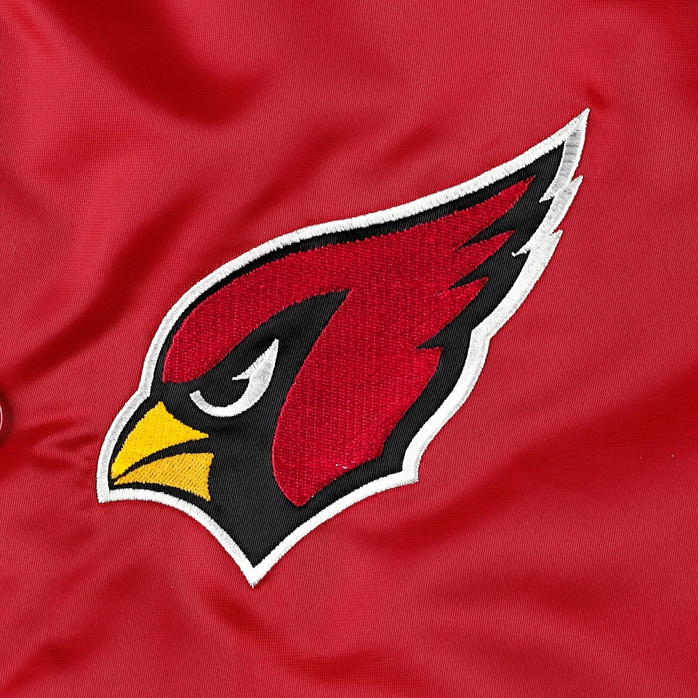 Starter Cardinal Arizona Cardinals The Pick and Roll Veste à boutons-pression pour homme