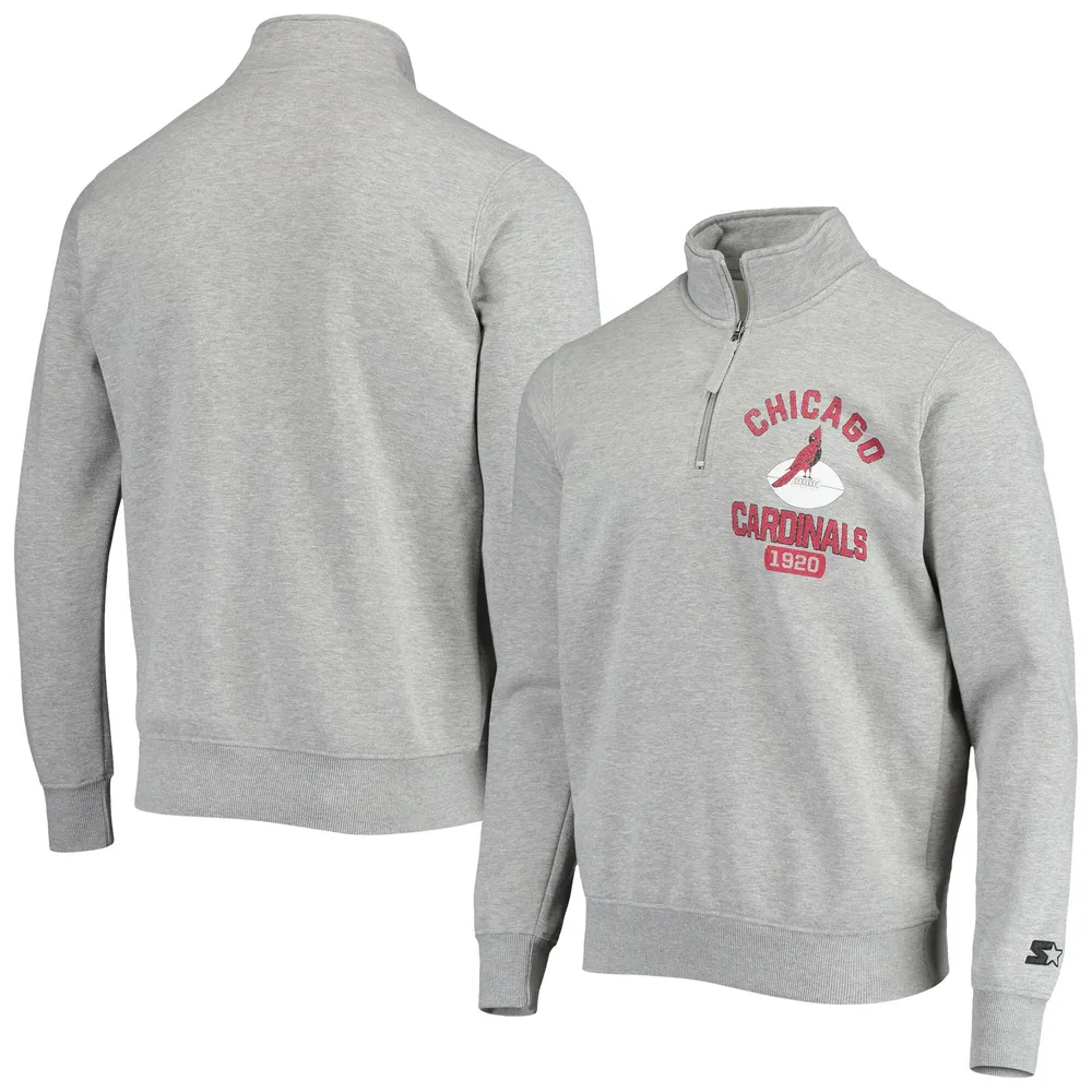 Lids Arizona Cardinals Starter Throwback Heisman Quarter-Zip Jacket - Gray