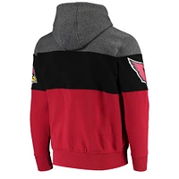 Chandail à capuchon pour homme Starter Heathered Grey/Black Arizona Cardinals Extreme Fireballer