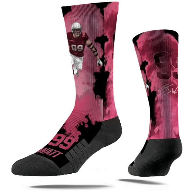 Strideline J.J. pour hommes Chaussettes mi-mollet Watt Arizona Cardinals Fog