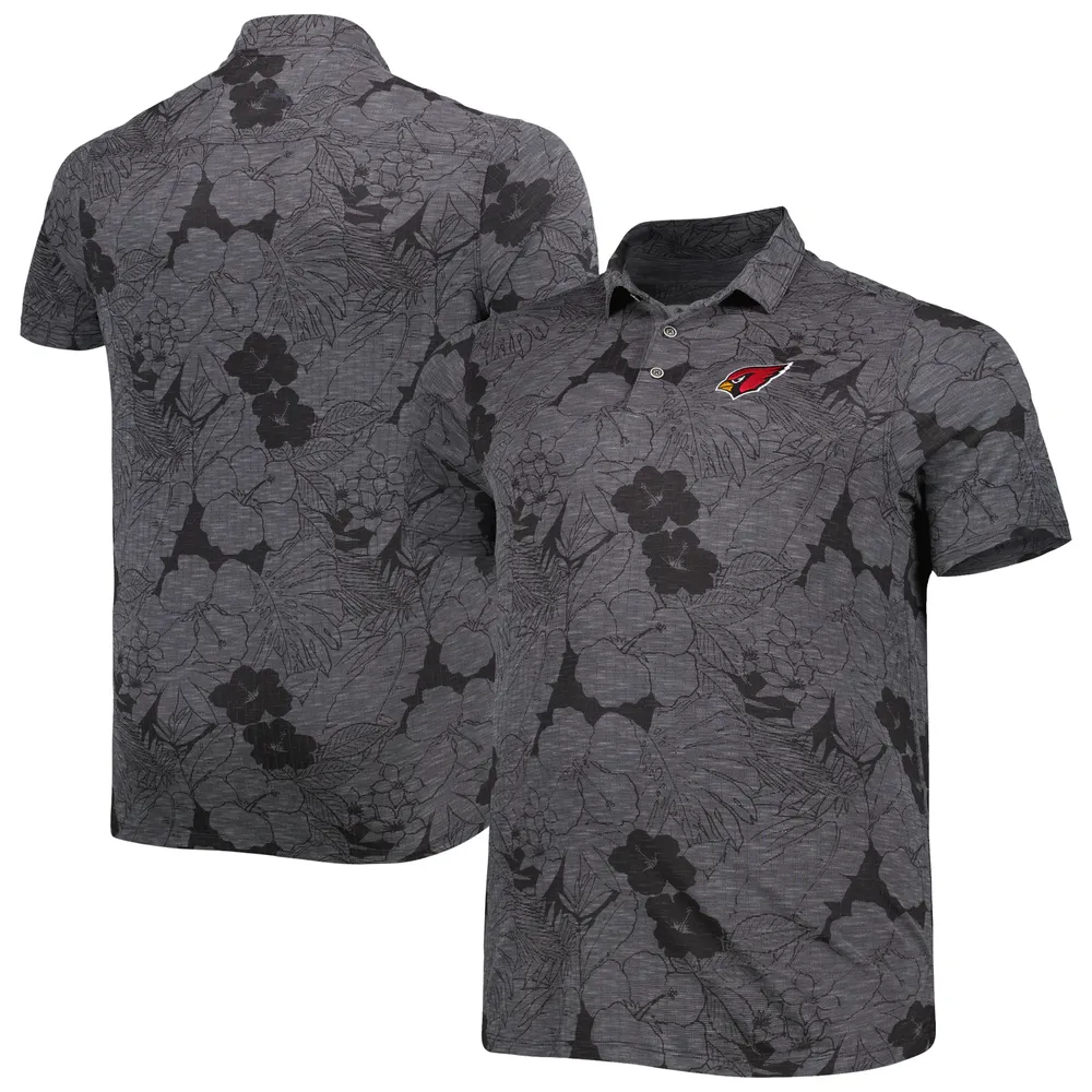 Polo Big & Tall Miramar Blooms des Cardinals de l'Arizona Tommy Bahama noir pour homme