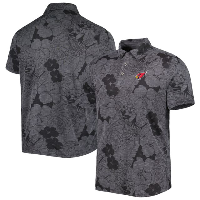 Polo Tommy Bahama noir pour homme Arizona Cardinals Miramar Blooms