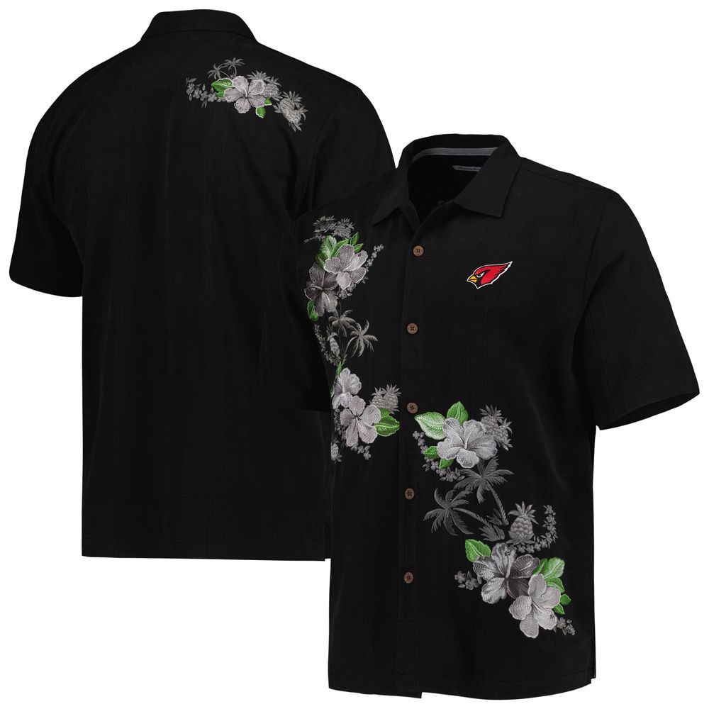 Men's Tommy Bahama Black Arizona Cardinals Sport Azule Oasis Camp Button-Up Shirt