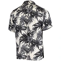 Men's Tommy Bahama Black Arizona Cardinals Sport Harbor Island Hibiscus Camp Button-Up Shirt