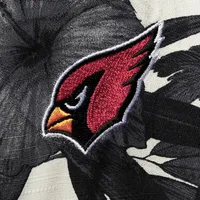 Men's Tommy Bahama Black Arizona Cardinals Sport Harbor Island Hibiscus Camp Button-Up Shirt