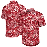 Men's Tommy Bahama Cardinal Arizona Cardinals Aqua Lush Full-Button Shirt