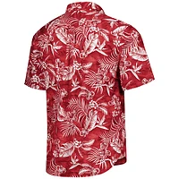 Men's Tommy Bahama Cardinal Arizona Cardinals Aqua Lush Full-Button Shirt