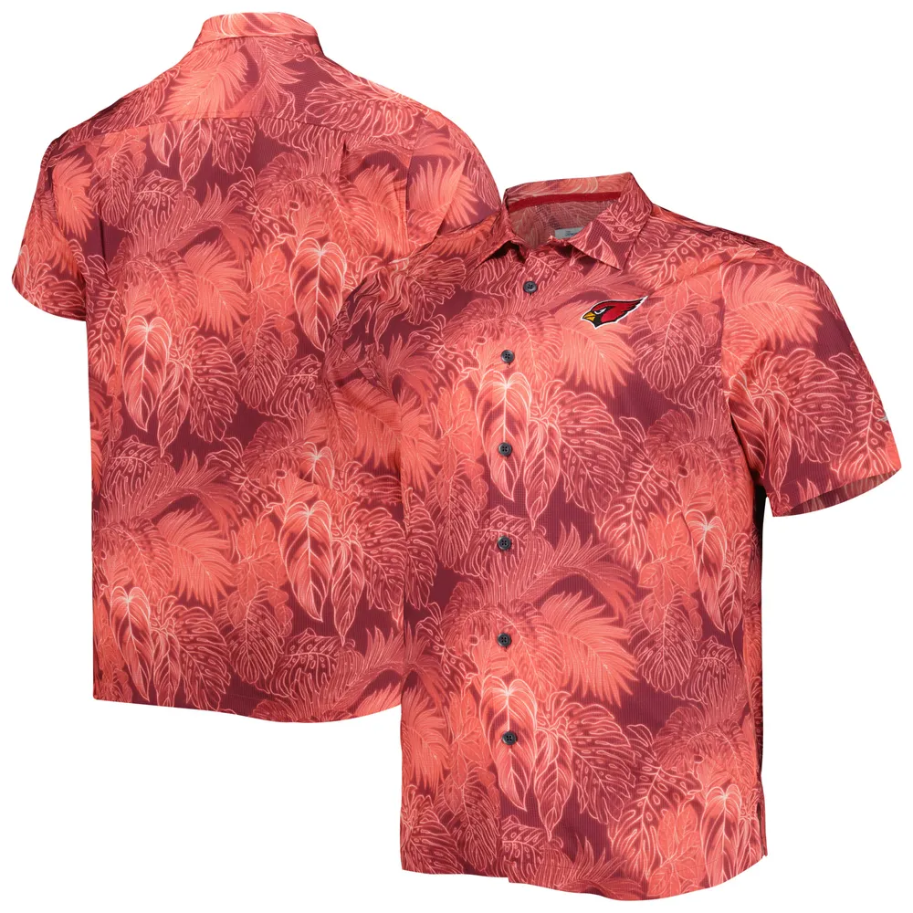 Chemise boutonnée Tommy Bahama Cardinal Arizona Cardinals Big & Tall Coast Luminescent Fronds Camp IslandZone