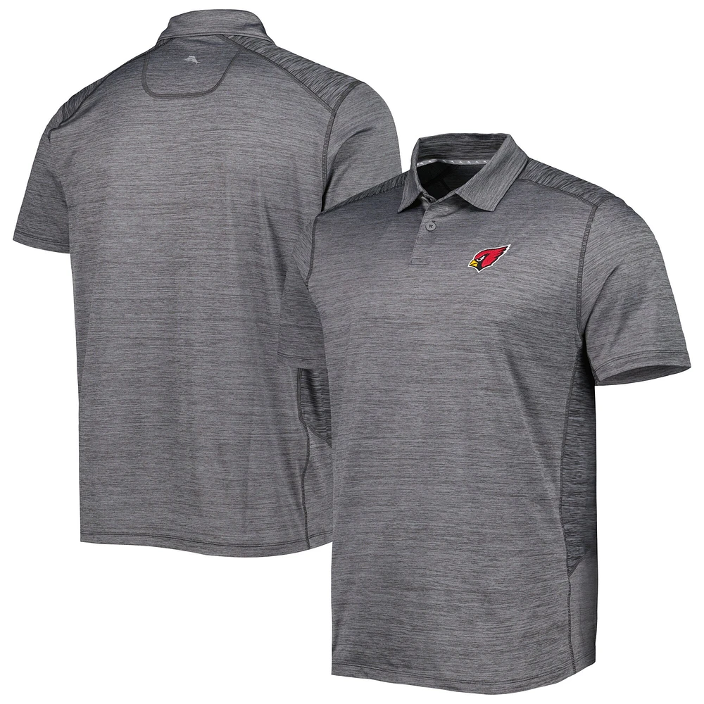 Polo Tommy Bahama Charcoal Arizona Cardinals Delray Frond IslandZone pour homme