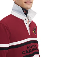 Men's Tommy Hilfiger Cardinal Arizona Cardinals Cory Varsity Rugby Long Sleeve T-Shirt