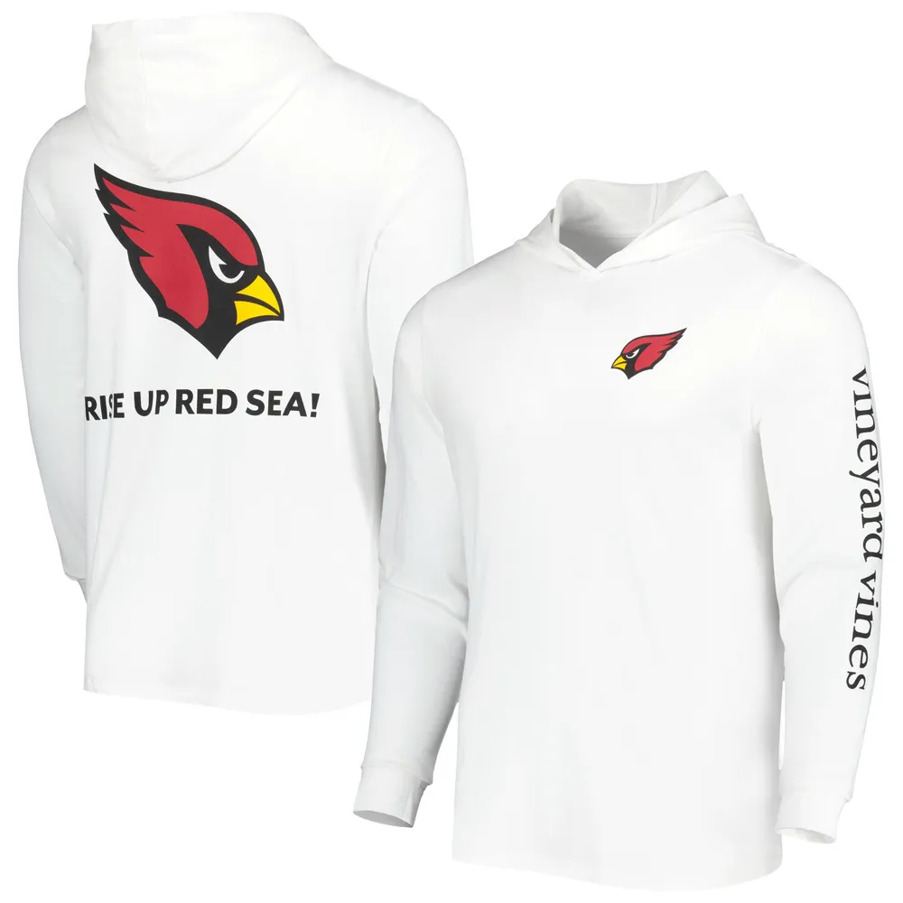 T-shirt à capuche manches longues pour homme Vineyard Vines White Arizona Cardinals Local