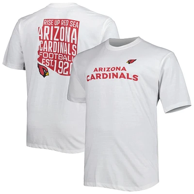 T-shirt blanc pour homme de la collection Hometown Big & Tall des Cardinals l'Arizona