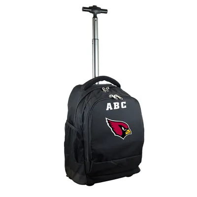 Arizona Cardinals MOJO 19'' Personalized Premium Wheeled Backpack - Black