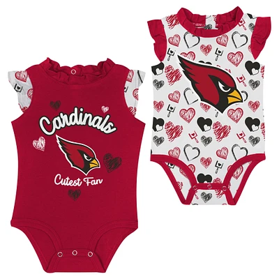 Ensemble 2 pièces pour nouveau-né et bébé Arizona Cardinals Happy Hearts