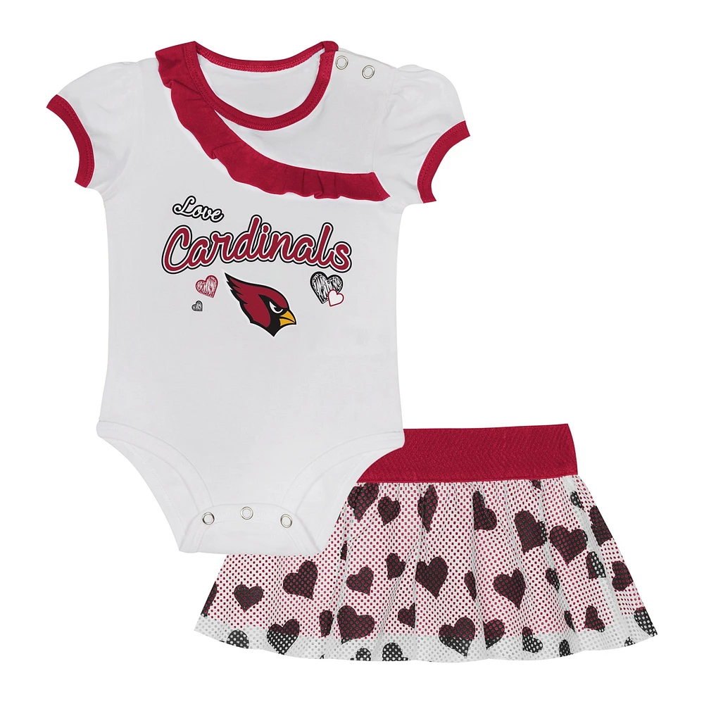 Ensemble body et jupe Love My Team pour nouveau-né bébé des Arizona Cardinals