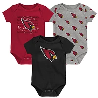 Ensemble de 3 bodies pour nouveau-né et nourrisson Arizona Cardinals Team Starter