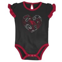 Newborn & Infant Cardinal/Black Arizona Cardinals Too Much Love Two-Piece Bodysuit Set